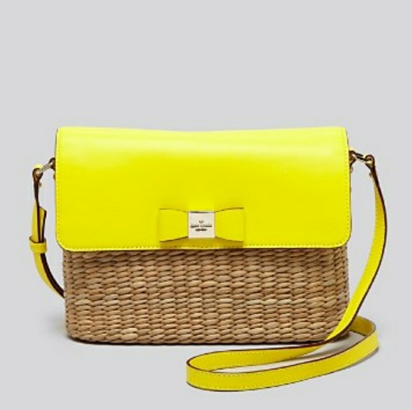 kate spade Handbags - Kate Spade leather and straw bag